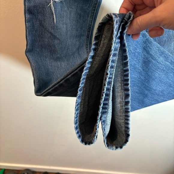 HIDDEN Sz 26 100% Cotton Denim Flare Leg Spot Distressing Jeans - Picture 7 of 11